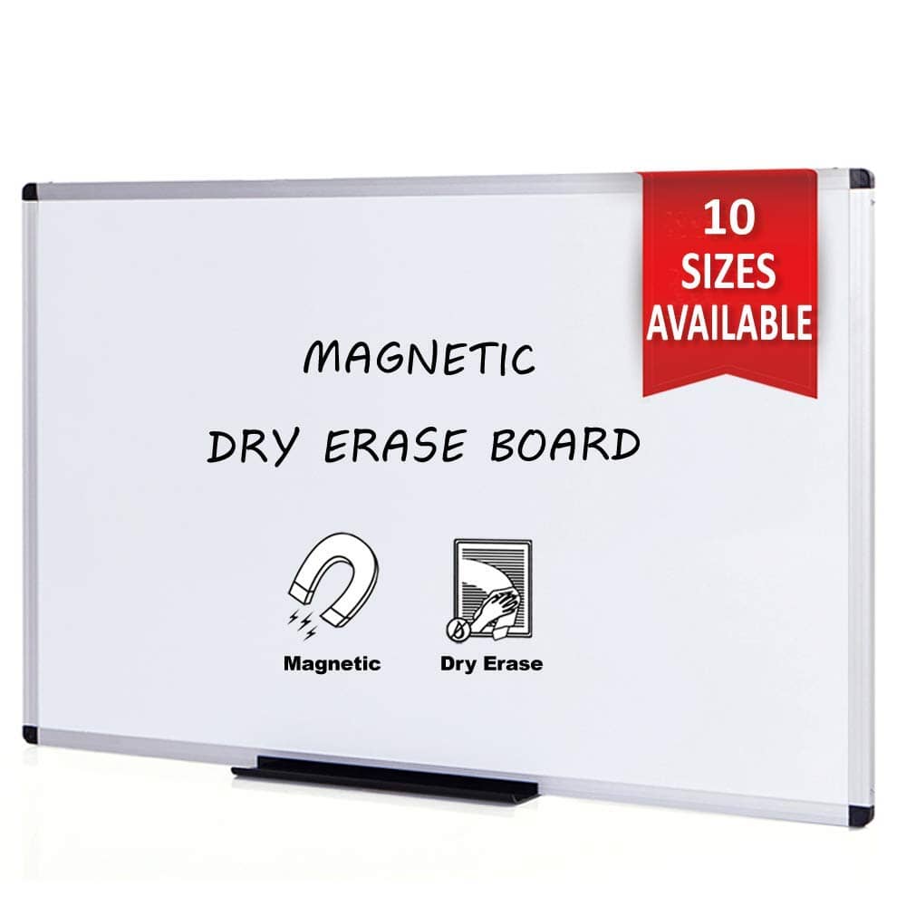 5 sizes available Drywipe Steel Magnetic Whiteboard with Fixings and Pen Tray